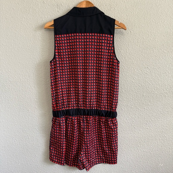 Michael Kors Red and Navy Romper Size Medium - Picture 5 of 6